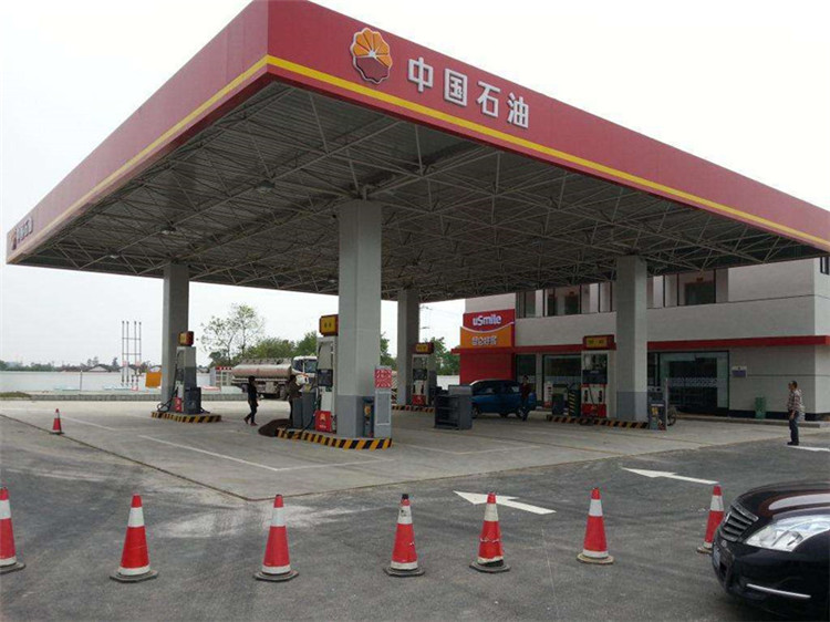 天津加油站钢结构网架案例20