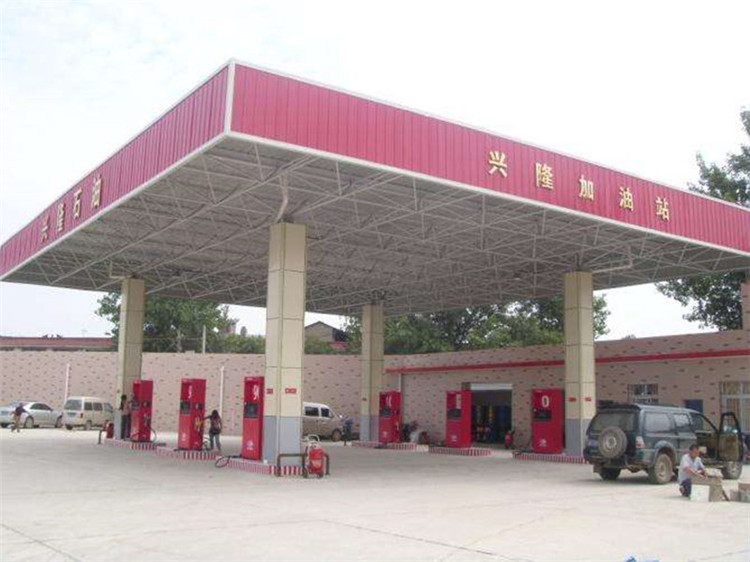 天津加油站钢结构网架案例9